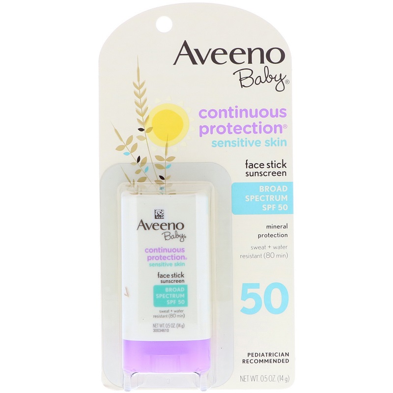 Với thành phần chống nắng thiên nhiên, Aveeno rất an toàn cho bé khi sử dụng.