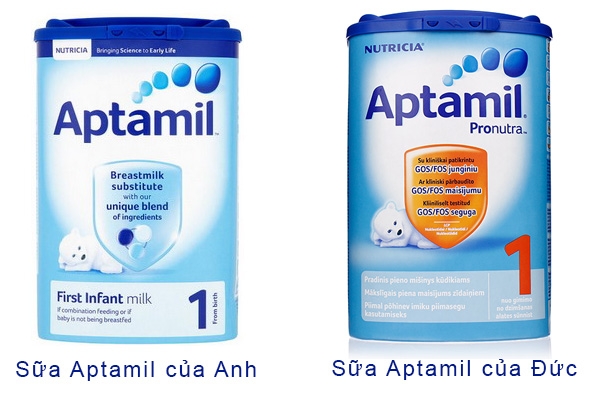 Sữa Aptamil Anh và Đức