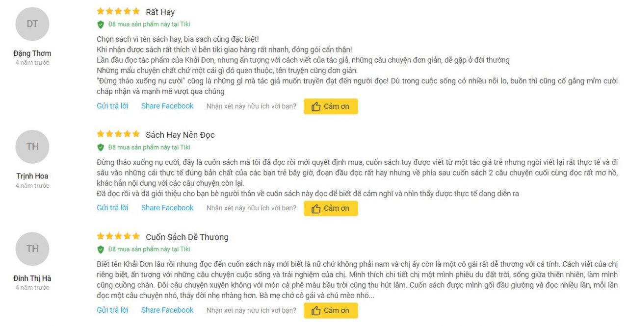 Review sách "Đừng tháo xuống nụ cười xuống" của bạn Đặng Thơm, Trịnh Hoa và Đinh Thị Hà