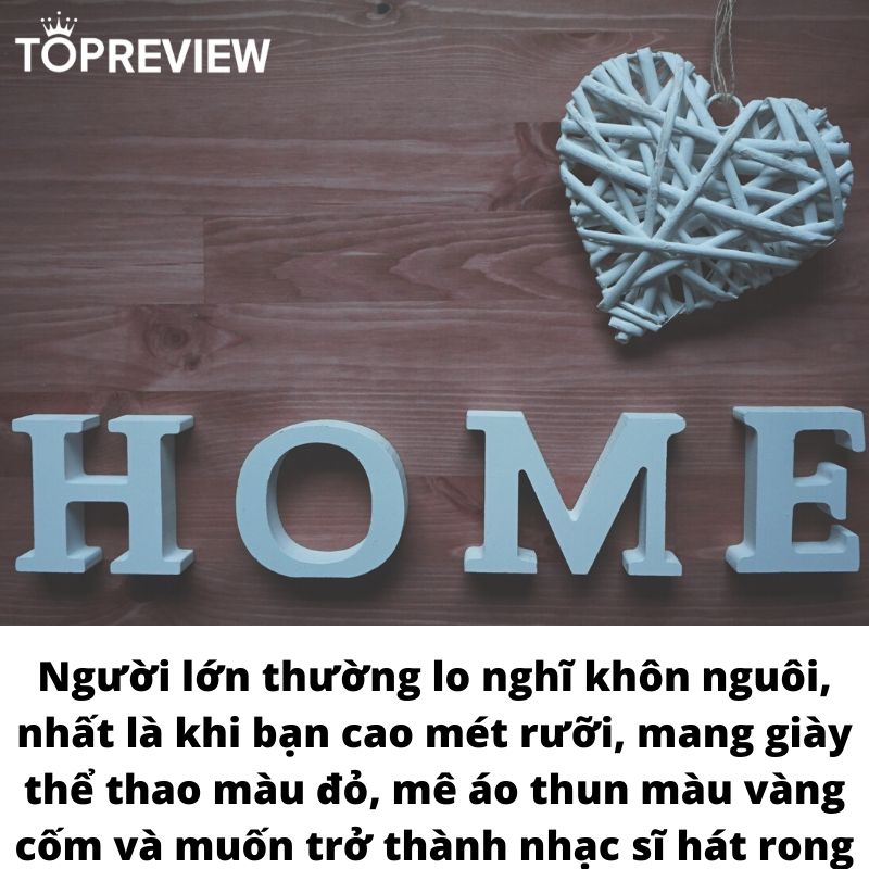 Người lớn thường lo nghĩ khôn nguôi, nhất là khi bạn cao mét rưỡi, mang giày thể thao màu đỏ, mê áo thun màu vàng cốm và muốn trở thành nhạc sĩ hát rong. - Đừng tháo nụ cười xuống