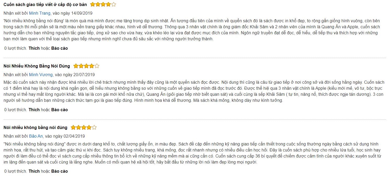 review Nói nhiều không bằng nói đúng