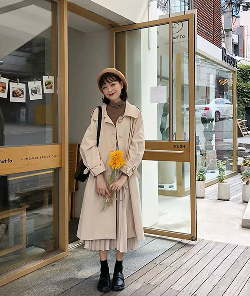 Cách mix đồ với áo khoác dạ chất và chuẩn style Hàn Quốc