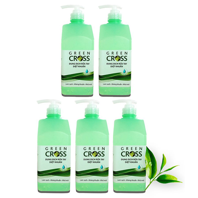 Nước rửa tay khô Green Cross có chứa Benzalkonium Chloride, chất này có tác dụng diệt khuẩn cao nên hiệu quả trong việc giúp sát khuẩn và tăng khả năng làm mềm da tay