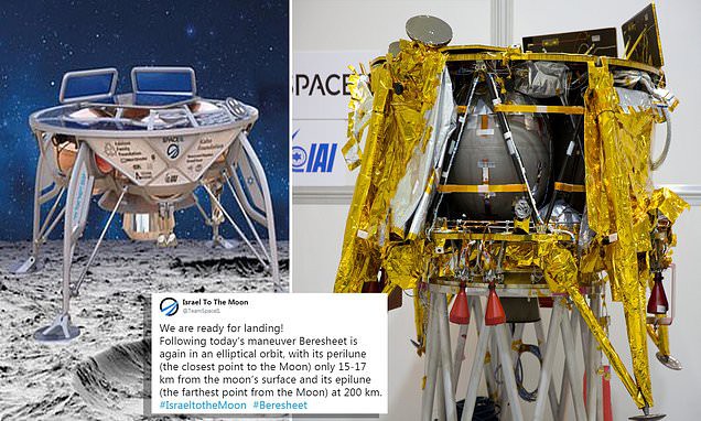 Tàu vũ trụ Beresheet của Israel thất bại khi hạ cánh xuống Mặt trăng