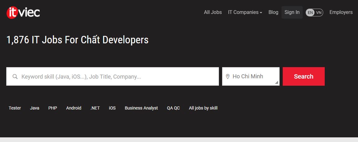 ItViec Website tuyển dụng việc làm chuyên ngành IT lớn mạnh nhất tại Việt Nam