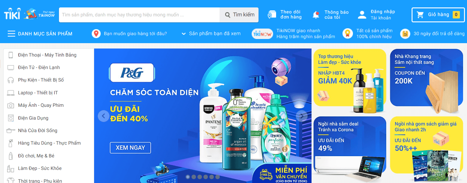 Tiki - website thương mại điện tử hàng đầu Việt Nam