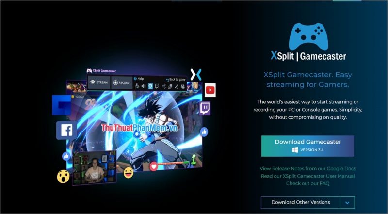xSplit GameCaster phần mềm live stream cho các giải đấu game chuyên nghiệp