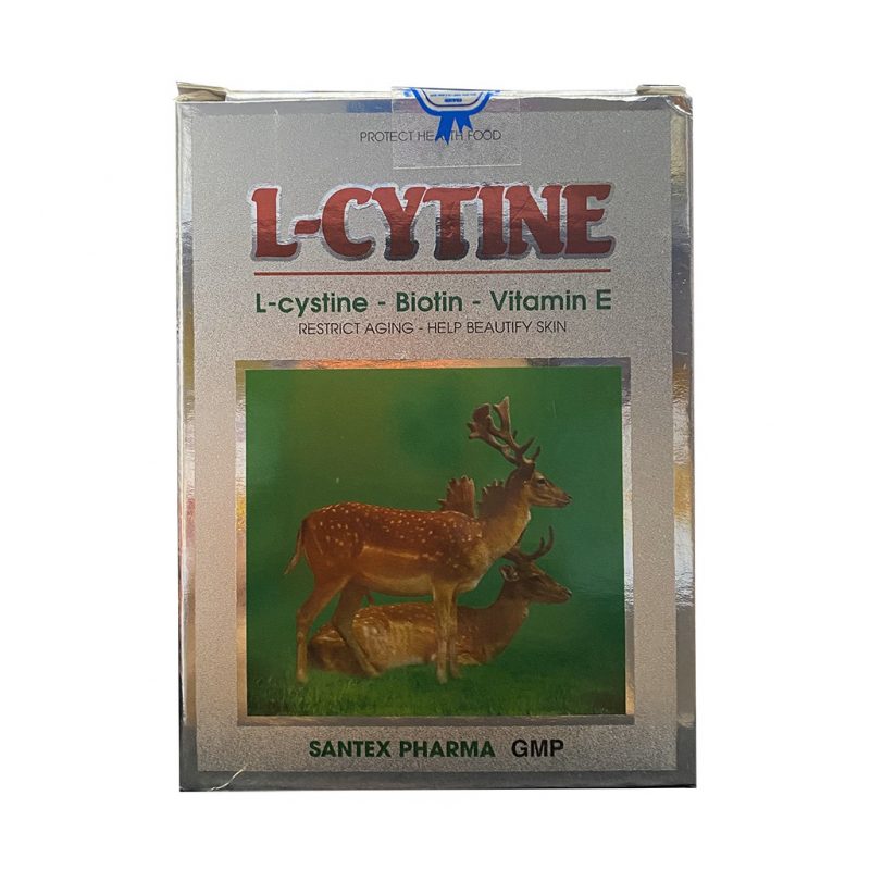 Viên uống L- cystine 500 mg, làm mái tóc dài nhanh, hạn chế sạm da của SANTEX PHARMA